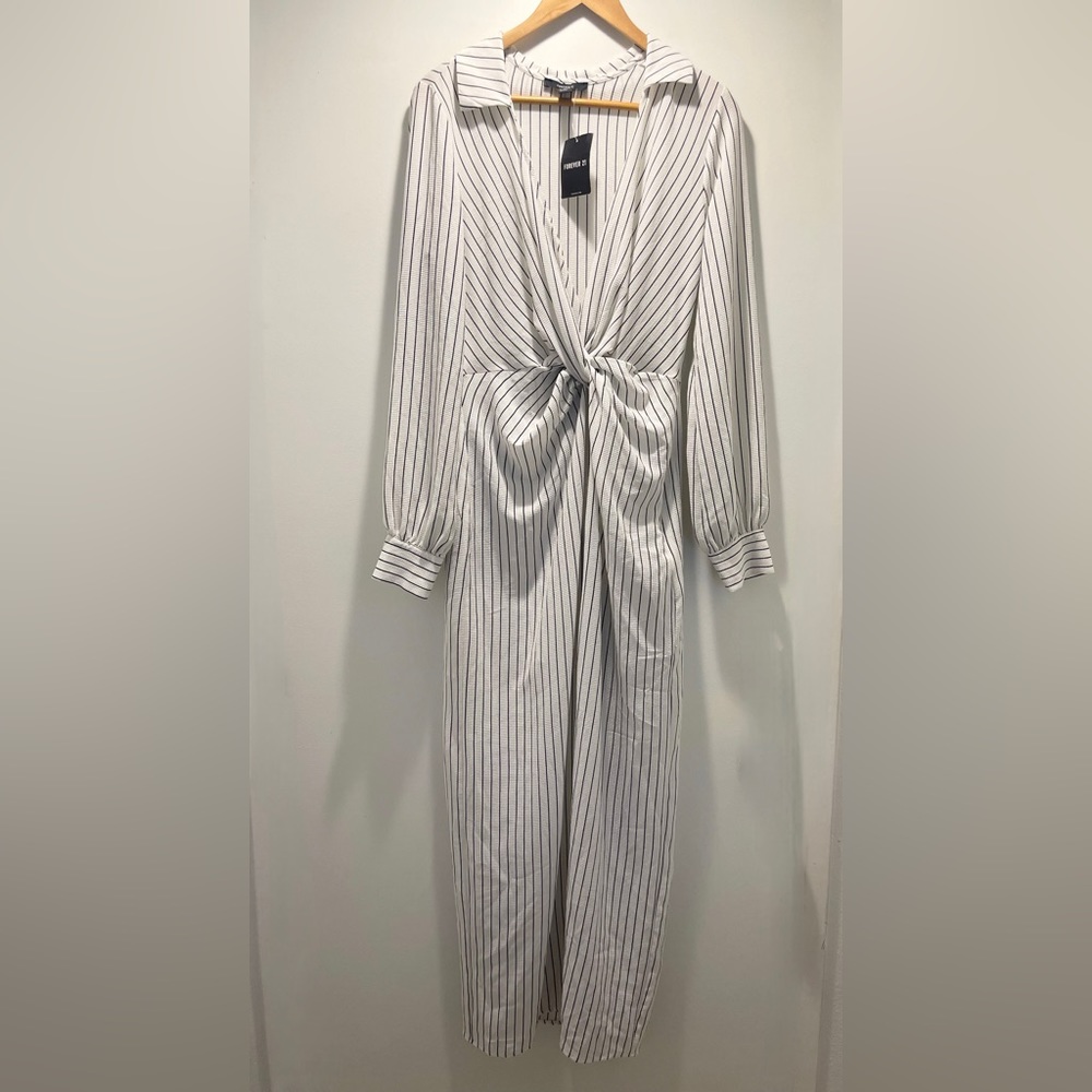 Ivory/Black woven dress